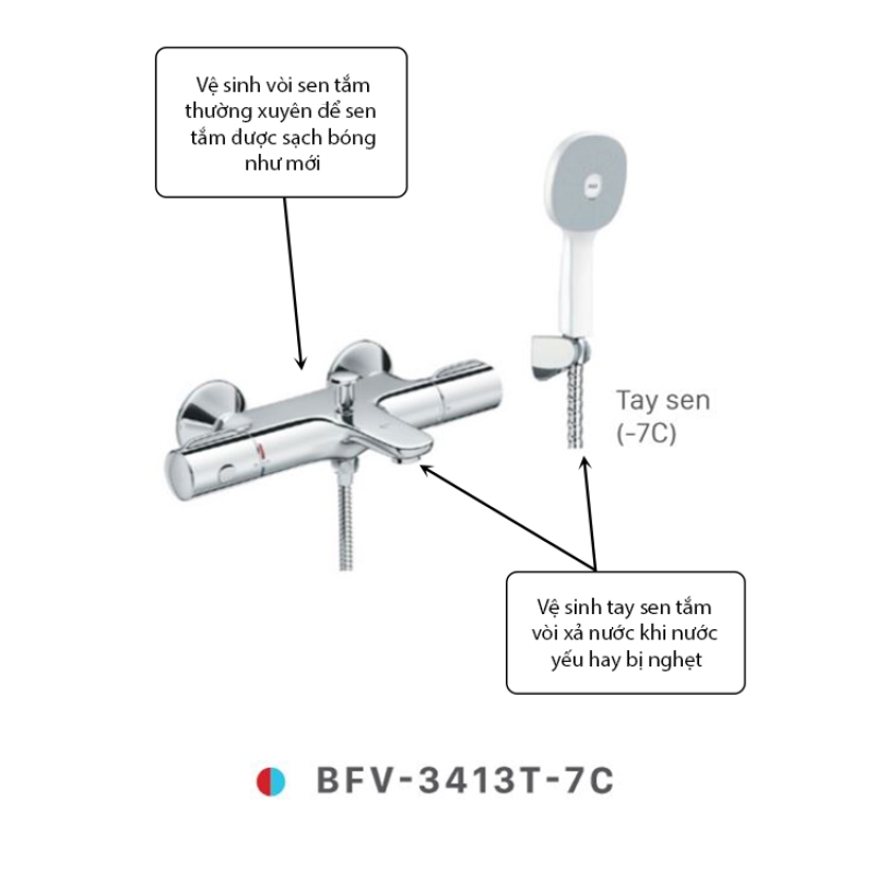 Vòi sen tắm nhiệt độ INAX BFV-3413T-7C